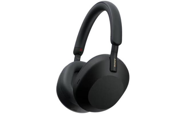 Sony WH-1000XM5SA Premium Noise Cancelling Wireless Over-Ear Headphones, Bluetooth, Clear Call Quality, High-Resolution Sound, Up to 30 Hours Battery Life, Soft Case, Including iOS and Android - Black